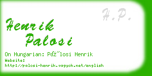 henrik palosi business card